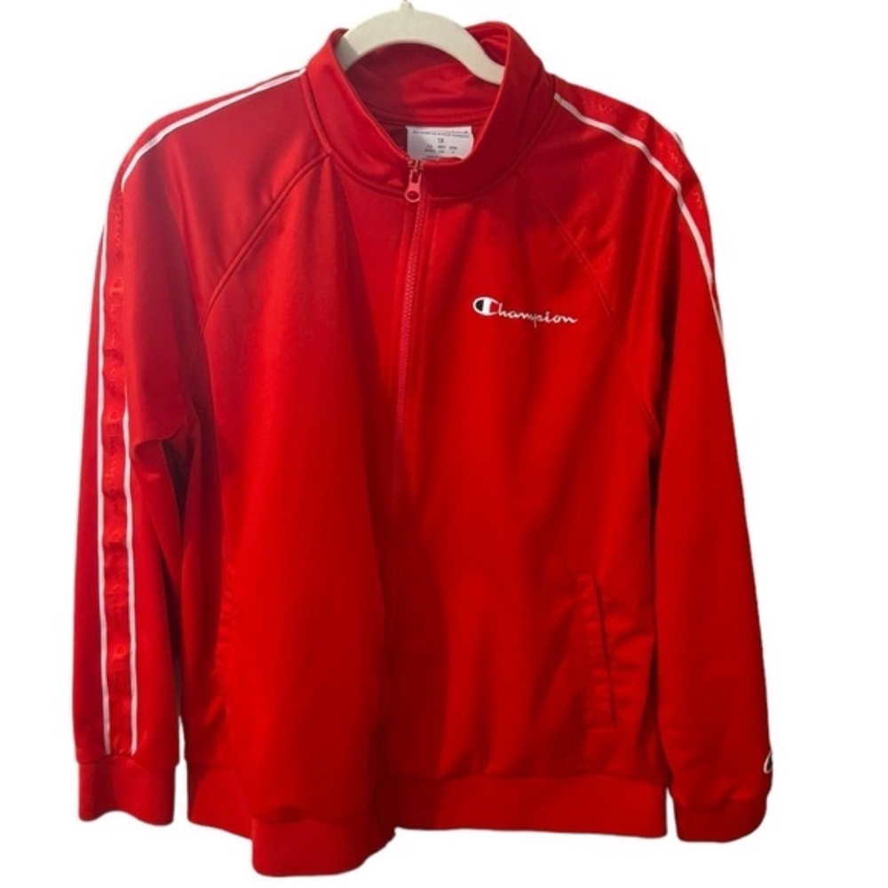 Champion Track Jacket Womens Red Zip Up Athletic Full Zip 1X